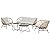 Grand patio 5-Piece Boho Outdoor Furniture Set, Wicker Sofa Set with Beige Thick Cushions and 2 Coffee Tables, Conversation Set for Backyard,Balcony,Poolside