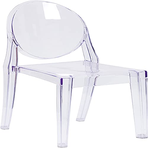 Flash Furniture Murray Indoor/Outdoor Ghost Accent and Dining Chairs, Stackable Transparent Restaurant Chairs, Set of 4, Transparent Crystal