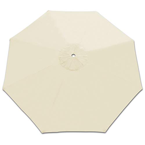Strong Camel Replacement Patio Umbrella Canopy Cover for 10ft 8 Ribs Umbrella(CANOPY ONLY)-ECRU