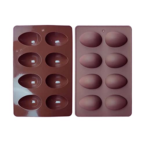 Moule à œufs en silicone à 8 cavités | Moule en silicone de qualité alimentaire en forme d'œuf de Pâques pour décoration de gâteaux, chocolat,...