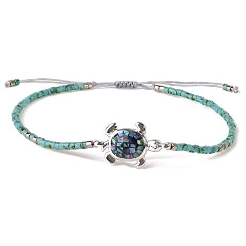Pulsera Concha Abulón y Tortuga Ajustable Kelitch Cover