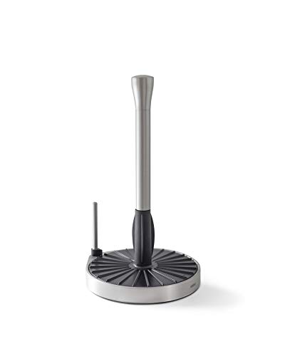 Umbra Spin Click N Paper Towel Holder Stand for Countertop - One-Handed Tear