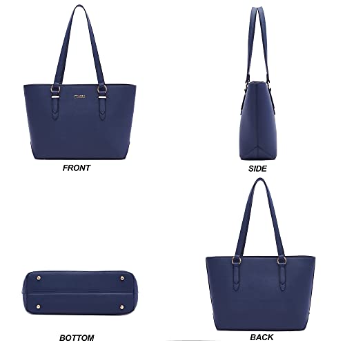 Bolso Tote Satchel Mediano Grande de Cuero Sintético para Mujer miniatura 5