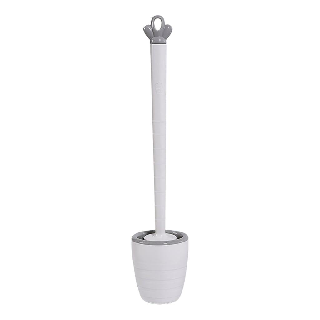 Brosse WC silicone flexible anti-goutte avec son support mural aéré