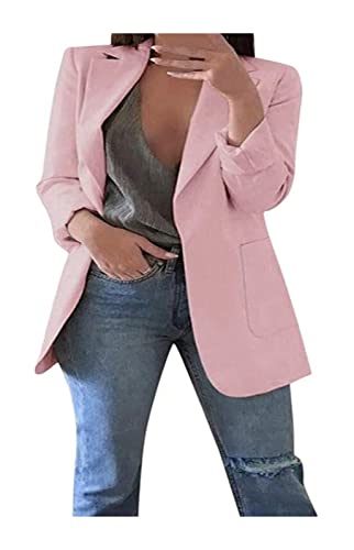 Veste de costume pour femmes rose grande taille 4XL chic
