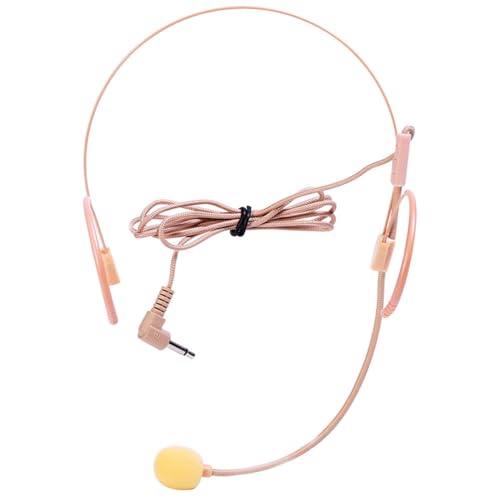 Mipcase Micro Casque pour Chanter avec Microphone Monté sur La TêTe LéGer Et Flexible pour Performance Enseignement Et Guide Touristique