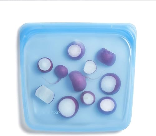 Stasher Premium Silicone Réutilisables Sac Topaze, Sandwich Bag, Stockage des Aliments, Sac à Snacks, Durable, Résistant au Four, Lave-Vaisselle & Congélateur,...