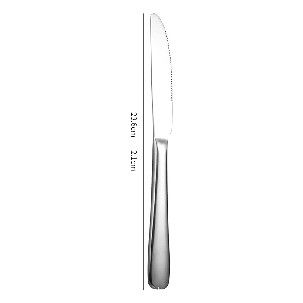 9-teiliges Besteck-Set, Silber-Edelstahl-Hochglanzpoliertes Besteck, Mehrzweck-Heimküchen-Party, Spülmaschine Verfügbar