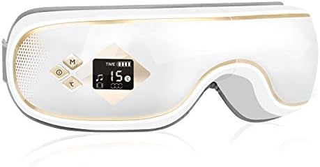 GALOPAR Eye Massager, Electric Eye Massager with Heat,Vibration, Bluetooth Music,Air Pressure for Relieve Eye Strain,Chargeable LED Massager, Improve Black Sleep