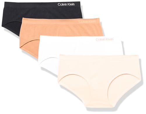 Calvin Klein Girls' Hipster Panty Seamless Underwear Multipack