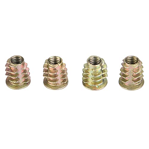 50 Pçs Inserções Roscadas Porcas M6 Liga De Zinco Parafuso De Móveis Em Porca Inserções De Madeira F