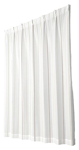 ユニベール ミラーレースカーテン エコマッチレース2 ベージュ 幅100×丈176cm 2枚組