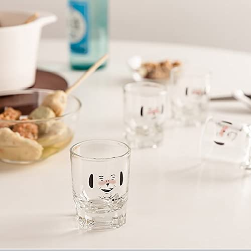 Set de 4 vasos Go soju con expresiones divertidas miniatura 4