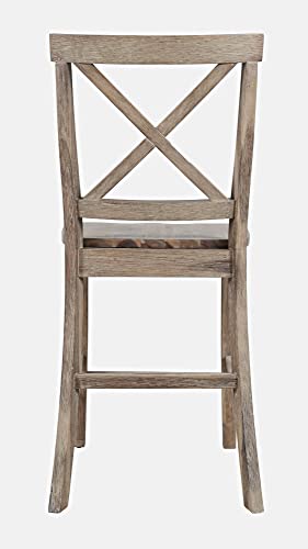 Set de 2 Butacos Jofran de Madera de Acacia con Respaldo en X, Altura de Barra, Color Brushed Bisque miniatura 4