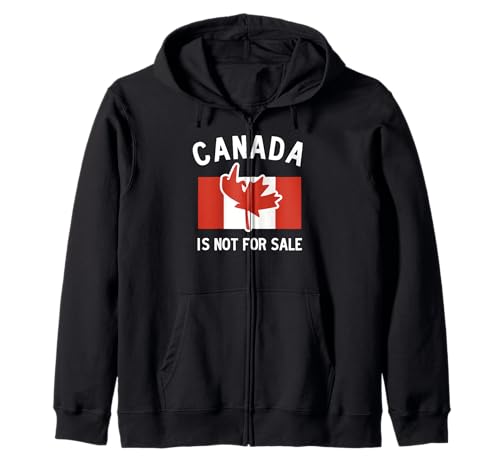 Canada Is Not for Sale, Maple Leaf Giving the Finger Sudadera con Capucha
