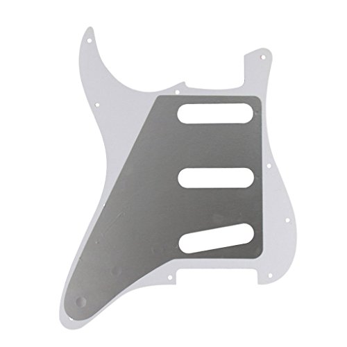Ikn 4Ply Tiger Stripe Strat Pickguard Backplate Set For 3 Single Coil Pickups-11 Hole, Come With Pickguard Screws #TOP3