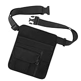 エプロンバッグ - レストランウェイターのウエストマネーバッグ - キャンバス素材 | 10x8 インチ調節可能なベルトポケット 150 グラム、サーバーレジ係 & トランシーバー用マルチポーチエプロン