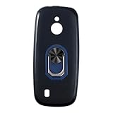 UOGNADGD Flexible Case + Ring Holder Compatible with Nokia 3310 4G Phone Shockproof Cover & Magnetic Mecha Style Finger Grip Kickstand (Black+BlueRing)