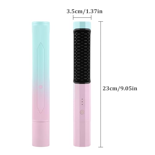 Brosse à lisser sans fil portable avec 3 températures - 2