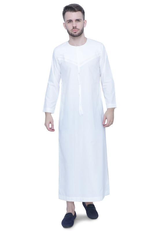 Emirati Mens Omani Thobe Jubba Kaftan - Full Sleeves