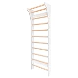FITWOOD Sprossenwand Taimi | Einzelfeld | Moderne skandinavische Optik | Für Erwachsene & Kinder | Multifunktionell | Kindergarten, Therapie, Schule | 220x78 cm