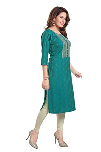 Image of DREAM & DZIRE Marron Office wear Kurti for Women of Cotton in Plus Size & Small Size.