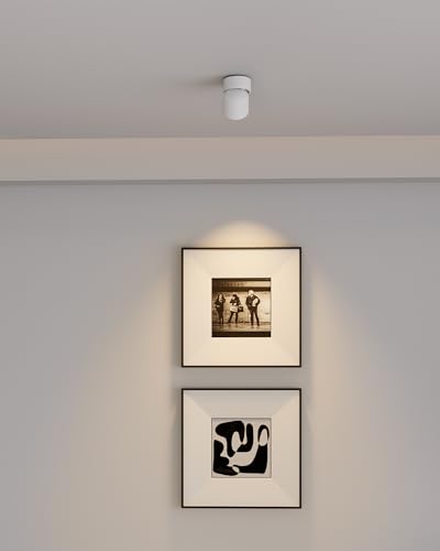 Image of Aisilan LED Ceiling Spotlight Indoor Dimmable 2 Pack, 7W White Directional Accent Light, Adjustable Modern Wall Spot Light, Warm White CRI 97, for Living Room Bedroom (Install Upgrade)