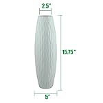 Stonebriar SB-5076C Beach Nostalgia Large Weathered Pale Ocean Wood Vase, Light Blue, 15.7" - Image 4