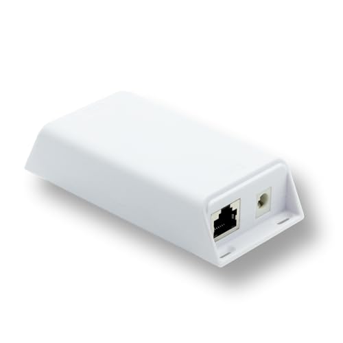 PoE Texas 48v to 24v PoE Converter - Inline PoE Splitter with 24 Volt 25 Watt PoE or DC - Converts IEEE 802.3at PoE+ to 24V Passive PoE or 24V DC Output with Gigabit Data for Ubiquiti and Mikrotik