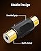 VCE 6-Pack Gold Plated RCA Female to RCA Female Coupler,Compatible with Phono,Speaker,RCA Cable,Amplifier