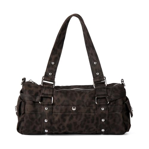 Sac en nylon léopard multi-poches ultra léger pour organisation facile