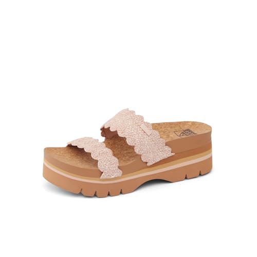 Sandale glissante Femme REEF Cushion Vista Higher avec semelle compensée et confort absolu