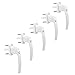 Produktbild 5 x Fenstergriff mit Druckknopf und 45° Raster 28 x 151 x 62 mm weiß Aluminium Türgriff Terassentürgriff Fensteroliven von SO-TECH®