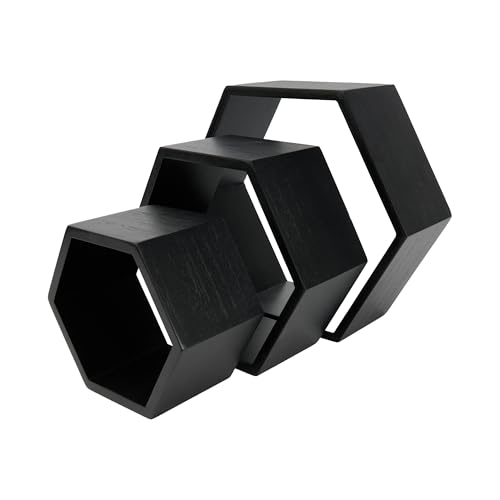 LIN HOME XZ 22109 Estantes flotantes hexagonales