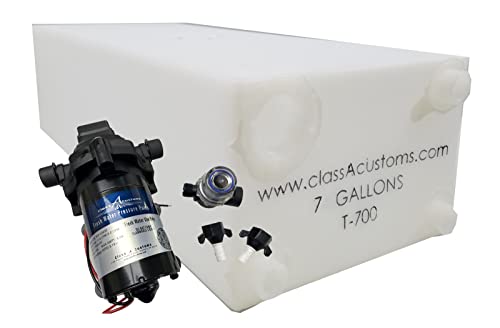 classAcustoms | 7 Gallon RV Concession Fresh Water Tank with 12 Volt Water Pump | T-0700-PUMP