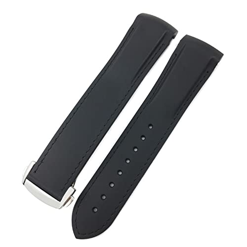 Bracelet caoutchouc anti-poussière incurvé pour montre IWC Pilot Mark 18