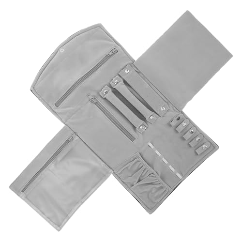Estuche enrollable de terciopelo para joyas portátil que evita pérdidas en maletas 2