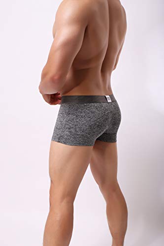KAMUON Men’s Sexy Separate Pouch Boxer Brief Underwear Sheath Prevent Friction (US M = Asian Tag L : Waist 32"-34", 3 Pack-Mix Colors#2)