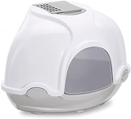 Imac Gınger Kapalı Köşe Kedi Tuvaleti Gri/beyaz 52x52x44,5cm