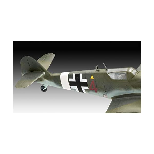 Revell 63710 Model Combat Set Bf109G-10 & originalgetreuer Modellbausatz für Einsteiger, mit Basis-Zubehör, unlackiert – Bild 6