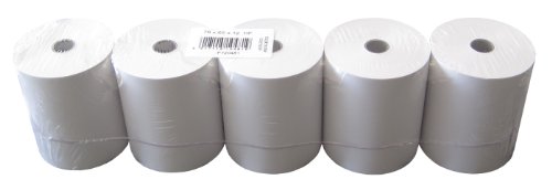 Heipa 4507630703 - Rollos de papel para caja registradora (60g/mu00b2, sin texto impreso, 76 x 65 x 12 mm, 40 m, 5 unidades), color blanco