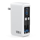 200W USB C Charger Block, 8-in-1 GaN USB C Charger Fast Charging Station Hub, PD 65W Laptop Adapter for MacBook Pro/Air/Dell XPS/iPhone 16/15/14/iPad/Galaxy S24 (White)