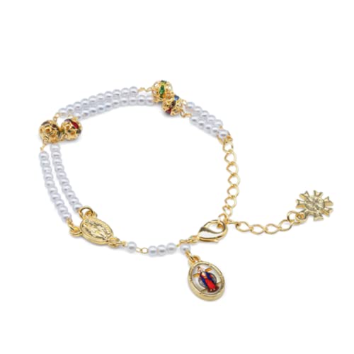 Pulseira Terço Perola 3MM Santas Chagas