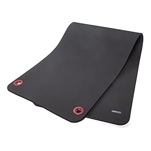 Power Systems Premium Hanging Club Exercise Mat, 72 x 23 x 5/8 Inches Thick, Jet Black (93832)