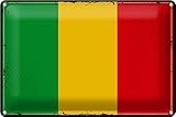 FEMER Blechschild Flagge Mali 30x20cm Retro Flag of Mali