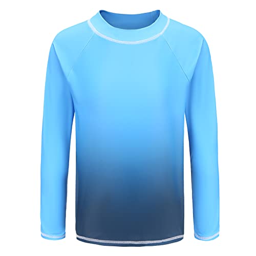 Aisyee Big Boys One Piece Rash Guard Swimsuits Long Sleeve Swim Shirt Bathing Suits Blue Tie Dye Size 14/12-14 Years #TOP16