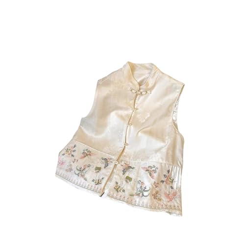 Gilet châle vintage femme avec boutons de grenouille brodés idée cadeau original
