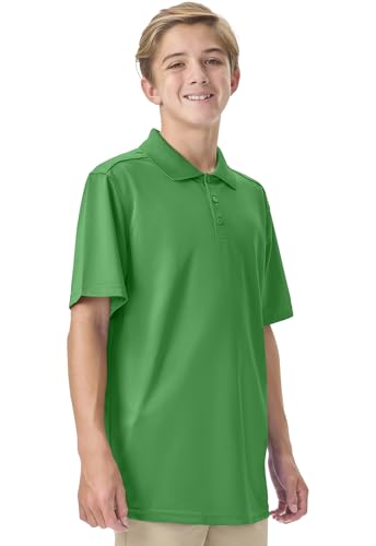 Classroom School Uniforms Unisex Polo T-Shirts with Moisture Wicking & Ribbed Collar - CR8603