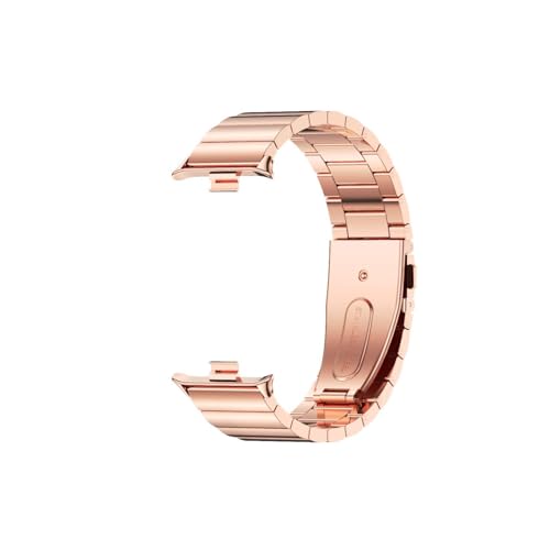 [YYDSFCA] �Ή�/�݊������� Smart Band 10 Pro �X�e�����X�o���h �����x���g ���^���o���h �ȒP����(���[�Y�S�[���h)