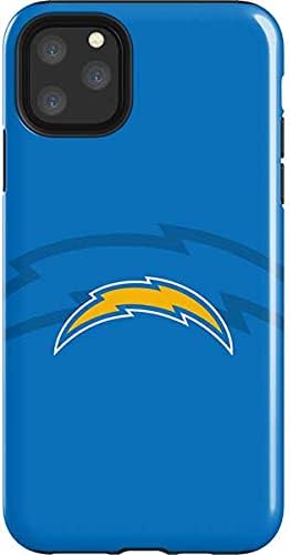 Skinit Impact Phone Case Compatible with iPhone 11 Pro Max - Officially Licensed NFL Los Angeles Chargers Double Vision Design Blue